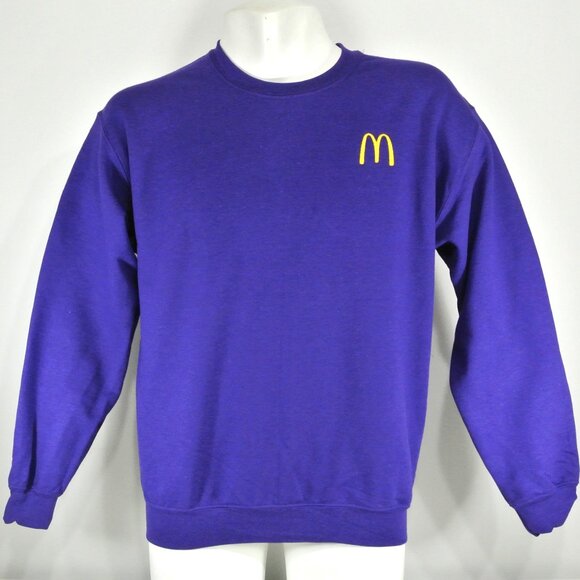 McDONALD'S Purple Sweatshirt Employee Uniform Shirt Size L Large - Picture 1 of 4